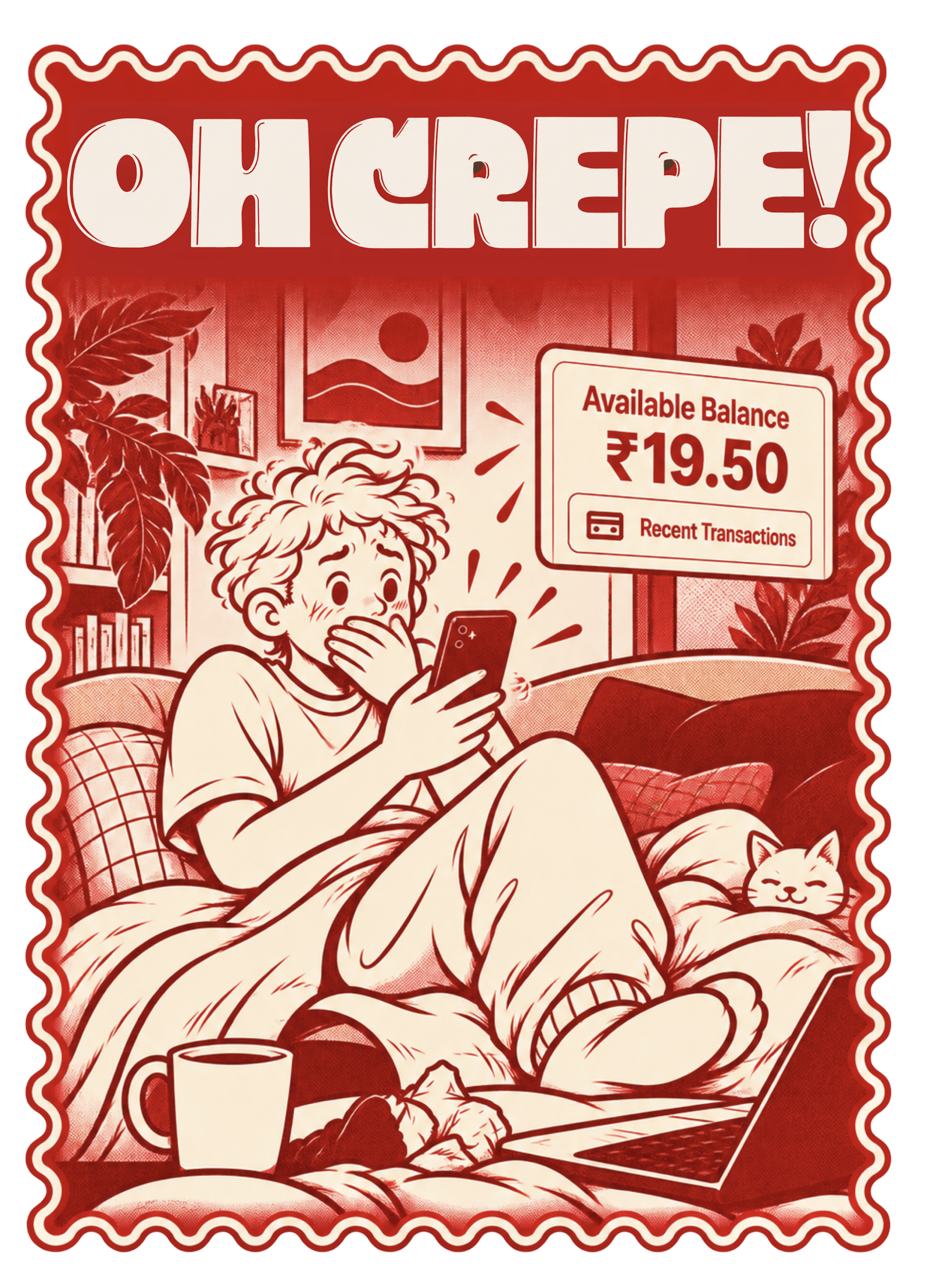 Oh Crepe sticker design
